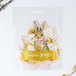 Цена за 4 шт. Открытка держатель для яйца Христос Воскресе! на пасху, 12.5?13.6 см