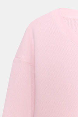 SUDADERA CROP CUELLO PICO / Rosa palo - Zara фото 6