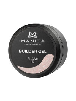 Manita Professional Гель моделирующий для ногтей с хлопьями юки / Builder Gel Flash №05, 15 мл