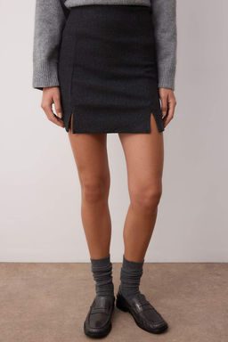 TRENDYOLMILLA Antrasit Y?rtmac Detayl? Mini Normal Bel Orme Etek TWOAW20ET0565 фото 3