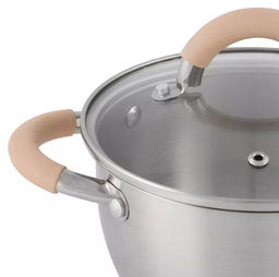 Кастрюля Fortuna 1.8л, нерж.сталь, крышка, матовый корпус, ручки с силиконом арт.007217 /Mallony/  фото 3