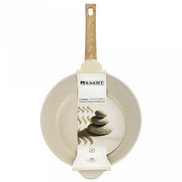 Сковорода с антипригарным покрытием Leggero д26см, h8,5см, s1,5мм, дно s3,3мм, литой алюминий, глубокая, бакелитовая ручка с покрытием soft-touch, Regent (Китай) Подходит для всех видов плит, включая индукционную. - Домашняя мода фото 2