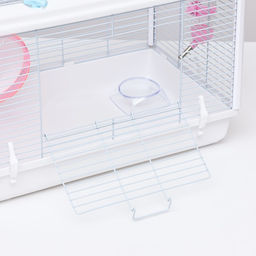 Клетка для грызунов с пластиковым укреплением 47 х 30 х 32 см, белая - Пижон фото 4