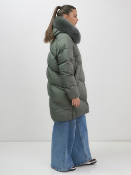 Пальто куртка зимнее утепленное с мехом и капюшоном Бренд: Visdeer  фото 14