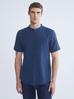 Regular Fit Hakim Yaka K?sa Kollu Erkek G?mlek