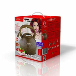 Чайник нерж ZEIDAN 3,5 л, со свист, индукц. дно, цветное покр корпуса "Gravell" арт. Z-4135