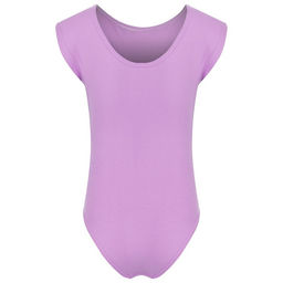 Купальник гимнастический Grace Dance, с укороченным рукавом, вырез лодочка, р.40, цвет фиалковый  фото 10