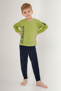 U. S. Polo Assn Пижамный комплект фисташкового зеленого цвета для мальчика