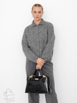 Сумка женская кожаная 9613-1S black Velina Fabbaino-Safenta в Новосибирске