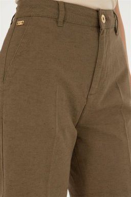 Женские льняные шорты цвета хаки Неожиданная скидка в корзине - U.s. polo assn фото 5