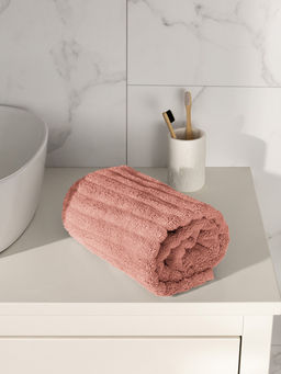 Полотенце махровое 50x90 розовый махровая ткань