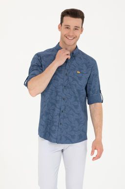 U. S. Polo Assn Мужская темно-синяя рубашка с длинным рукавом