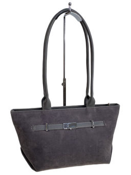Женская сумка из искусственной замши, цвет серый