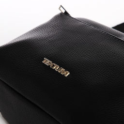 Сумка женская кросс-боди TEXTURA на молнии, 16×7×17 см, чёрная