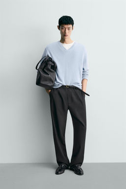 PANTAL?N FLUIDO RELAXED FIT / Marr?n