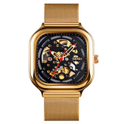 Часы наручные Skmei мужские механические с автоподзаводом 9184gold-black