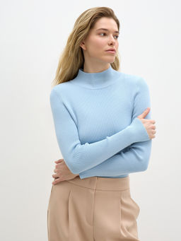 Conso/KTL 240731 - blue Водолазка женская  фото 5