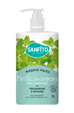 SANFITO жидк.мыло 1000мл Лемонграсс и мята Увлажнение и питание