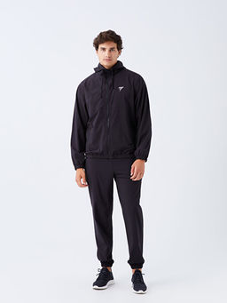 Kap??onlu Uzun Kollu Erkek Fermuarl? Sweatshirt