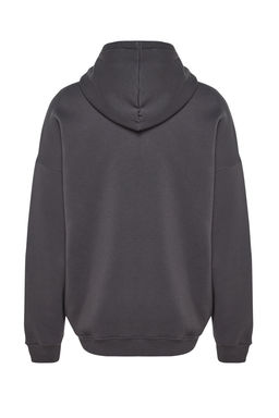 TRENDYOL MAN Antrasit Oversize/Genis Kesim Ici Polar/S?cak Tutan Kapusonlu Sweatshirt TMNAW24SW00029 - Trendyolmilla фото 18