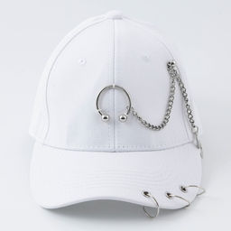 Кепка женская с кольцами, белая, р-р 56