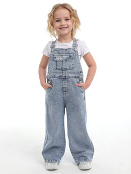 Полукомбинезон джинсовый для девочек
