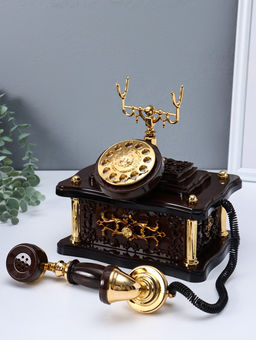 Шкатулка музыкальная механическая «Ретро телефон», 20×14.5×21.5 см