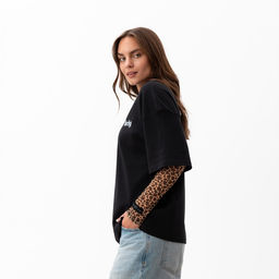 Футболка женская MIST Lucky, размер L-XL, чёрная