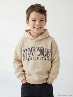New York Bask?l? Erkek ?ocuk Kal?n Sweatshirt