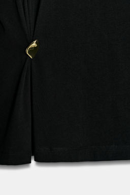 CAMISETA HEAVY COTTON APLIQUE / Negro - Zara фото 8