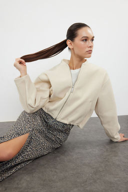 TRENDYOLMILLA Siyah Oversize Kase Bomber Ceket Mont TWOAW25MO00053  фото 18