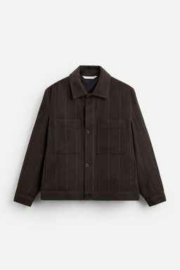 STRIPED OVERSHIRT WITH POCKETS - Zara фото 6