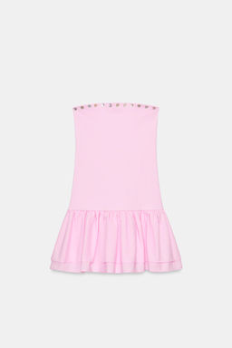 VESTIDO MINI VOLANTES / Rosa pastel - Zara фото 5