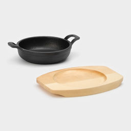 Сковорода Magma «Далат», 16,5×12,5×3,2 см, не деревянной подставке, чугун, индукция, чёрная