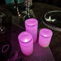 ULD-F052 RGB RC CANDLE SET3 Фигура светодиодная Свеча на батарейках 2АА (не в/к), в составе набора из 3 штук. 1 светодиод. RGB свет. Пульт ДУ (в/к). TM Uniel