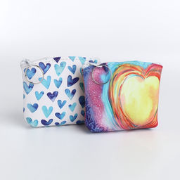 Кошелёк детский Сердечки, монетница, на молнии, МИКС