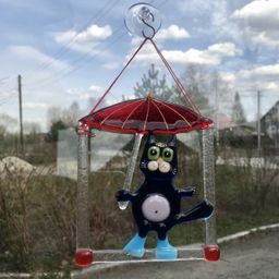 Панно Кот под зонтом - Стрекоза фото 2