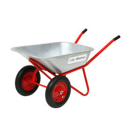 Тачка строительная, 2 пневмоколеса, груз/п 320 кг, объём 110 л, оцинкованный кузов 0.8 мм, Greengo