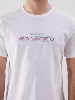 Bisiklet Yaka K?sa Kollu Bask?l? Penye Erkek Ti??rt