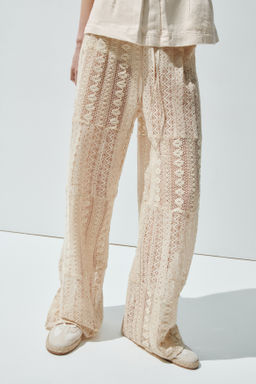 Pantal?n de encaje con cord?n de ajuste - H&m фото 4