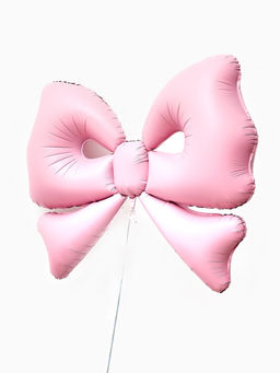 Воздушный шар фольгированный 50" "Бант" цвет розовый матовый