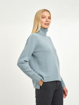 водолазка женская с удлиненной спинкой и со спущенной линией плеча - Glenfield фото 4