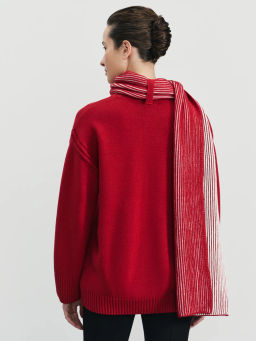 Джемпер с шарфом из хлопка / Zarina