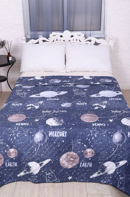 Покрывало-плед двухстороннее стеганое из полиэфирной ткани Полисатин Премиум 240Х212 N-Collection  фото 2