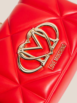 Кросс-боди LOVE MOSCHINO EMBOSSED Q Артикул 4561044, красный  фото 2