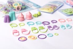 Для вязания Gamma MK-70 кольца маркировочные пластик 70 шт ассорти