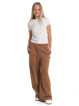 Брюки для девочки со строчкой 22-1565 шоколад - Mini maxi фото 39