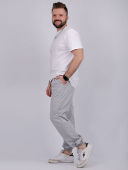 Джоггеры "Джереми" серые, футер с лайкрой