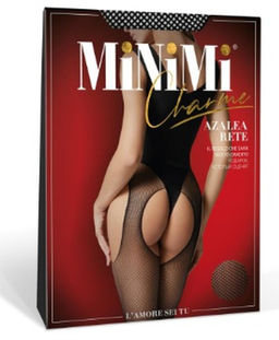 AZALEA RETE (колготки с открытыми бедрами в сетку) - viola