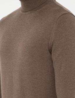 Vizon Melanj Slim Fit Bal_k__ Yaka Basic Triko Kazak - Pierre cardin фото 7